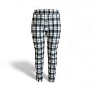 Counterparts NWT Plaid Super Stretch Pull On Trouser Pants Black White Small